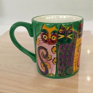 Vintage Laurel Burch Cat Mug 1997 Ceramic Coffee Cup